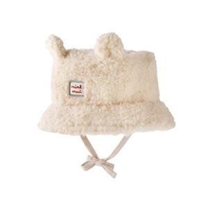 [밍크뮤]SC선물포장(베이지)쁘띠베베FUR버킷햇(35C1480101)2025겨울 벙거지모자 애기선물 A