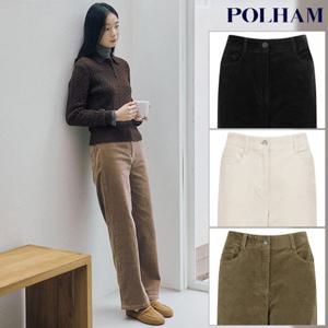 [폴햄] PHF4PP2093 여성 코듀로이 세미와이드 팬츠