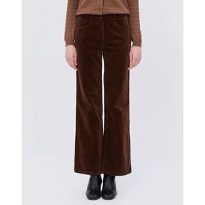 헤지스 여성 24FW 가격인하스테디셀러코듀로이부츠컷 브라운 면혼방 팬츠 WSPA4D908W2