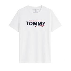 타미힐피거 로고 남자 반팔티 화이트 09T4509-100