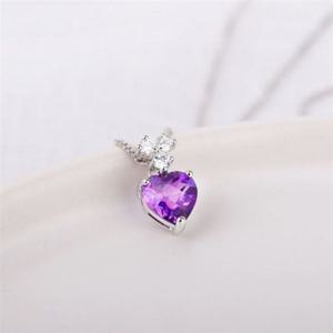 2월탄생석 탄생석 NS067N 하트 실버925 자수정목걸이 시후주얼리