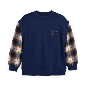 [컬리수]아동 모던 체크 배색 맨투맨 C224TSG51P