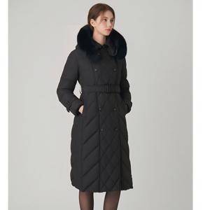 [샤틴]폭스 퍼 트리밍 더블 롱 구스다운 패딩/S244S854
