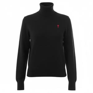AMI 25FW 울 아미 드 꾀흐 터틀 넥 스웨터 (FKS827 001 009)
