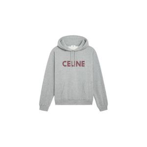 Celine셀린느 코튼 플리스 루즈 후드 그레이 멜란지 2Y65D670Q-09BA