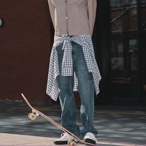 [플랙진]남성 칸디아니 스티즈 051C 스트레이트 중청바지 데님 팬츠 (PJTH5SZ051C)