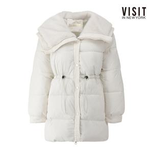 비지트인뉴욕  퍼 카라 스트링 미디 패딩 점퍼 (V5BJP09)