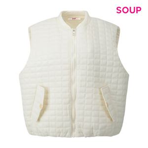 SOUP  노카라 루즈핏 경량 패딩 베스트 (S5CVE02)