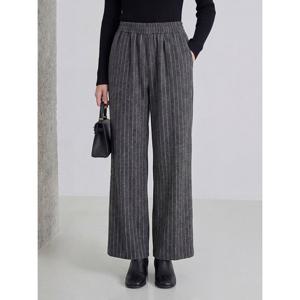 [모리스커밍홈]모직 스트라이프 와이드 밴딩팬츠_M2512PT112D