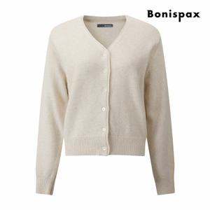 [보니스팍스] 버튼업 V넥 폭스퍼 블렌딩 가디건 (XQ1KG001M0)