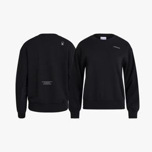 [스파이더] 여성 우븐 믹스 맨투맨 티셔츠 SPLPCNRL353WBLK