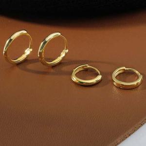 925 베이직 링 귀걸이 여성 실버 링귀걸이