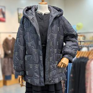 [써스데이아일랜드]진주 퀼팅 하프점퍼 t248mjp232