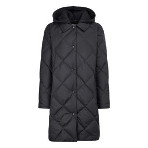 헤지스 여성 25FW 인기리오더 니트후드 롱 구스 다운 점퍼 블랙 HSJU5D012BA