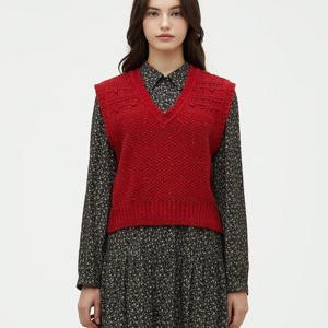 [써스데이아일랜드]니트짜임 베스트 t248mvt235