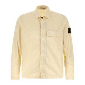 스톤아일랜드 가먼트 다이 스트레치 코튼 트윌 오버셔츠 L1S151