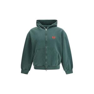 발렌시아가 후드 티셔츠 803264TSVC6 3044 GREEN