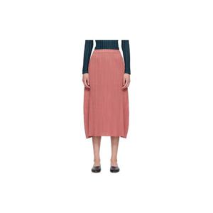 25 FW 이세이미야케 여성 핑크 먼슬리 컬러 옥토버 맥시 스커트 261941F093003