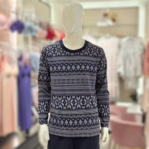 [비비안] 폴리기모 기하학무늬 남성 이지웨어 상의 EZ2957