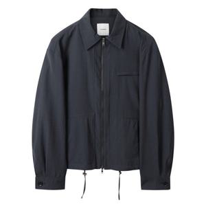 [커스텀멜로우]블랙 텍스쳐 패브릭 블루종 C9UAM25211NYX