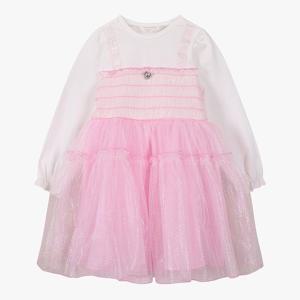 [로엠걸즈(아동)]반짝 스모킹 샤원피스 RGOM2612P