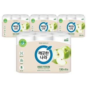 깨끗한나라 데일리 키친타올 그린패키지 130매 24롤(6롤x4팩)