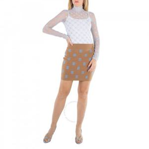 버버리 글레이셔 블루 에크드 스트레치 튤 바디수트 8067417