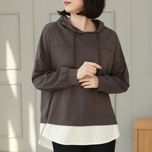 [웬디즈갤러리]로아 레이어드 후드 티셔츠 ETS106