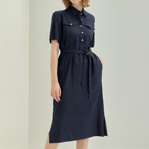 [리안뉴욕][리안뉴욕] 미니멀 셔츠형 원피스