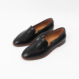 [신난다슈]여성 로퍼 단화 2cm 플랫 구두 소가죽 SKE241008 블랙