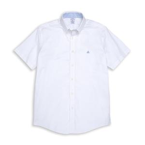 BB_레귤러핏 논아이론 옥스포드 솔리드 숏슬리브 스포츠셔츠 (화이트) (BBTPMF0133AES)