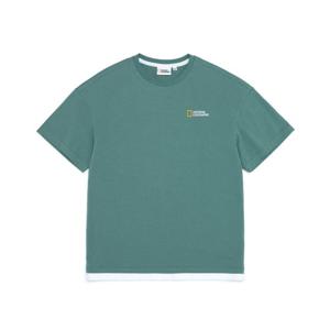 [내셔널지오그래픽 키즈] K222UTS250 레이어드 배색 H/TEE KHAKIGREEN
