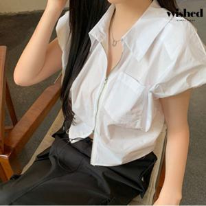 [위시드]카라넥 숏 민소매 자켓 (WIBBJK001)