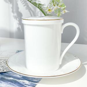 [한국도자기]본차이나 골드위시스 1인 뚜껑받침머그 (3P)