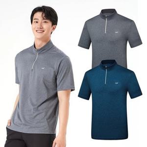 비티알 남성 여름 스트라이프 반집업 반팔 티셔츠 테튜니아(남) BTT0539M