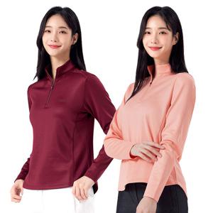 콜핑 겨울 여자 기모 긴팔 집업 등산 티셔츠 KU23T45712