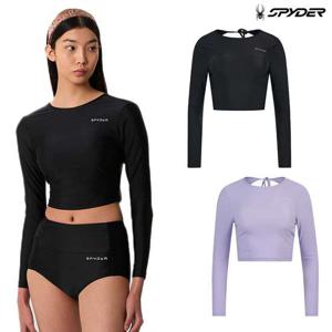 [스파이더] 여성 워터스포츠 크롭 집업 래쉬가드 SPJMCNRL371W