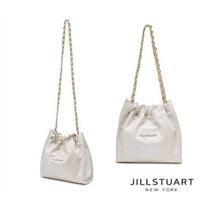 [질스튜어트] 아이보리 소가죽 드로우스트링 체인숄더백 S JABA4F163