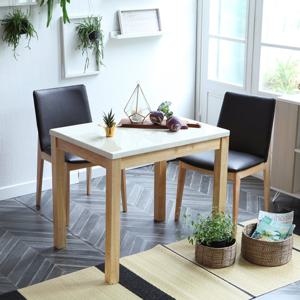 베스트리빙 캘빈 빈츠 2인용 화강암 대리석 식탁 테이블 세트/의자2개