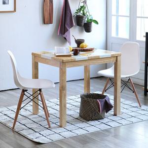 베스트리빙 캘빈 윌리 2인용 화강암 대리석 식탁 테이블 세트/의자 2개