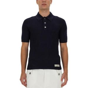 발망 남성 네이비 로고 반팔 폴로 BH1GB065_KE936AE