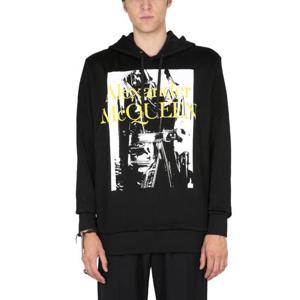 알렉산더맥퀸 남성 블랙 프린티드 스웨트셔츠 711147_QTZ450901