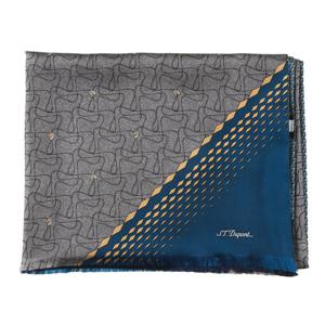 [에스티듀퐁(셔츠)]기하학패턴의간절기용양면실크넥카프 TE4FM63KS303TGY