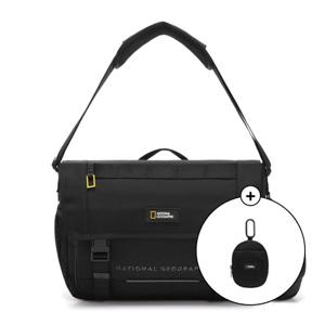 내셔널지오그래픽 메쉬 포켓 웨빙 메신저백 BLACK