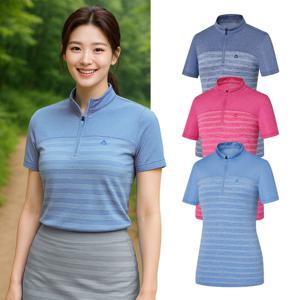 콜핑 여성 여름 하이쿨 집업 반팔 티셔츠