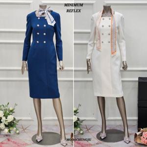 [미니멈]MD 스퀘어넥 더블버튼 원피스  MD MXAAWO2140 MDB_CJ