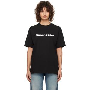 25 FW 겐조 여성 블랙 겐조 파리 베르디 오버사이즈 티셔츠 251387F110006