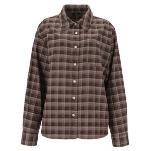 [에이비에프지]골드 단추 포인트 체크 롱 긴팔 남방 APZ1QB03B