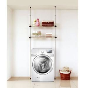 세탁기 2단선반 행거 고정식옷걸이 602행거