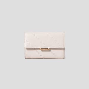 [빈폴ACC] (BE51A4M140) 노라 퀼팅 명함 카드지갑 - 아이보리